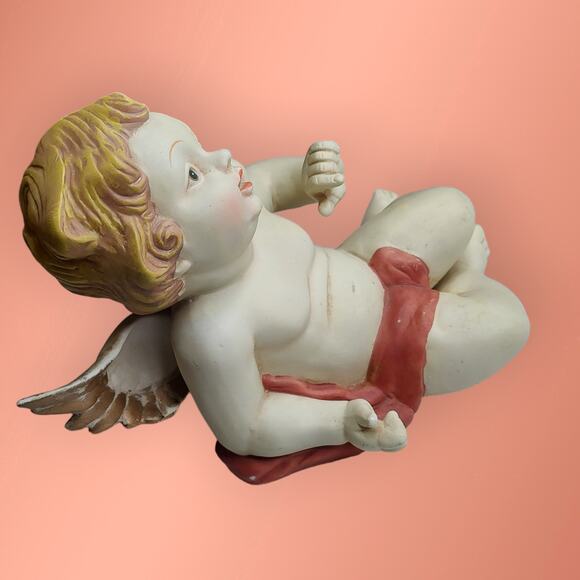 Hand-painted Putto Cupid Angel Cherub Whimsical Renaissance Baroque Figurine - Picture 4 of 11